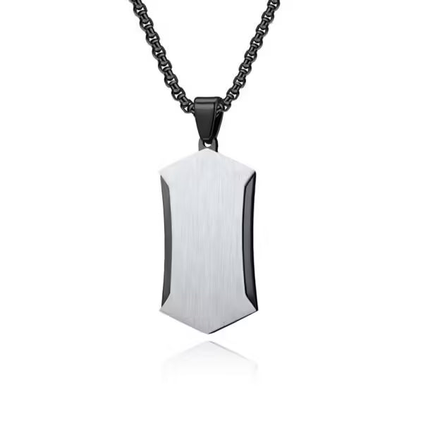Double Layer Tag Pendant Necklace (EGN106)