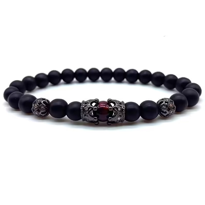 Bracelet à double petite couronne de perles (EGBT011) 