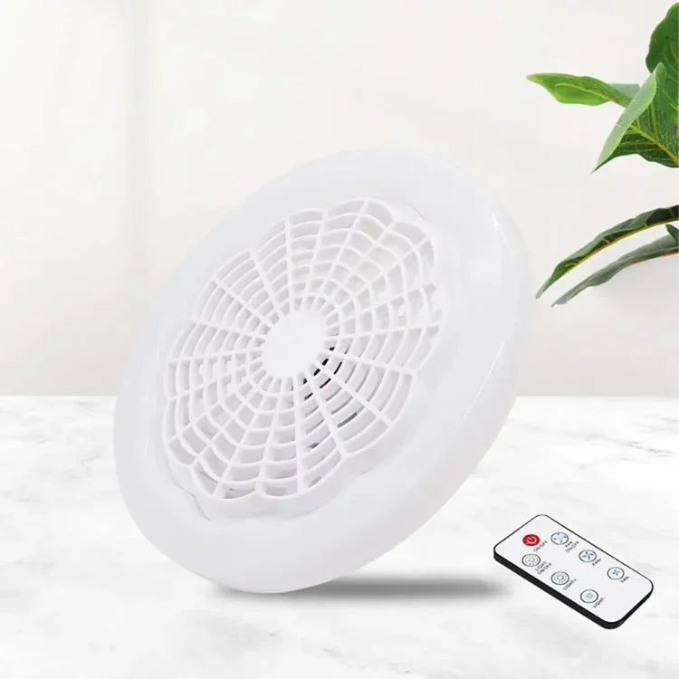 30W E27 Ventilateur de plafond intelligent LED avec télécommande – Lampe de ventilateur silencieuse 23 × 23 × 11 cm