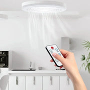 30W E27 Ventilateur de plafond intelligent LED avec télécommande – Lampe de ventilateur silencieuse 23 × 23 × 11 cm