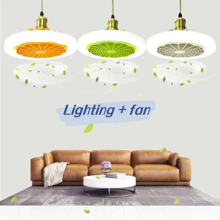 30W E27 Ventilateur de plafond intelligent LED avec télécommande – Lampe de ventilateur silencieuse 23 × 23 × 11 cm