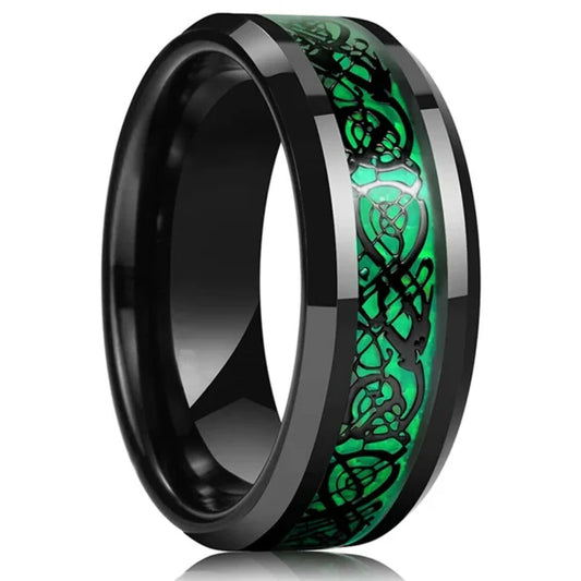 Bague unisexe à motif dragon (EGR018) 