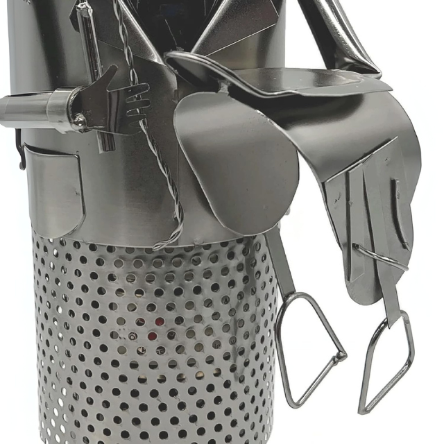 eXODA JoJo Metal Wine Bottle Holder – Jockey Design Decorative Wine Rack for Home or Bar