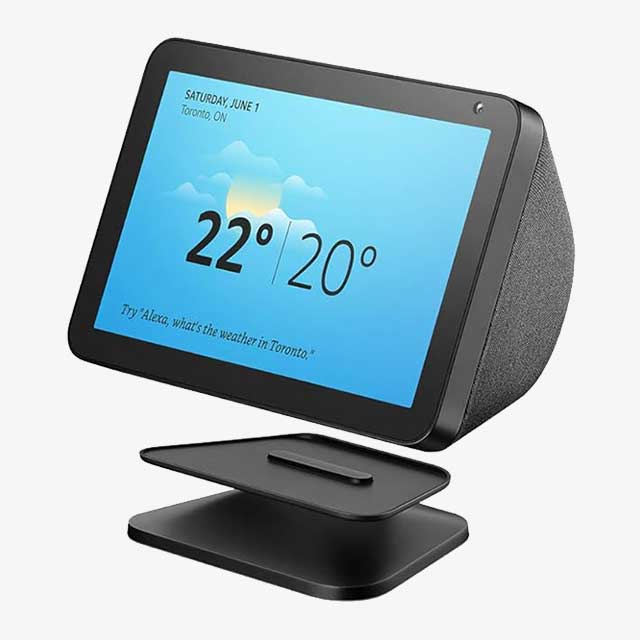 Echo Show 8 Adjustable Stand - Black, Secure & Stylish Mount for Echo Show 8, Adjustable Viewing Angle, Sleek Design for Home or Office