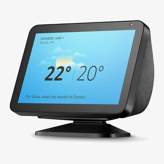 Echo Show 8 Adjustable Stand - Black, Secure & Stylish Mount for Echo Show 8, Adjustable Viewing Angle, Sleek Design for Home or Office