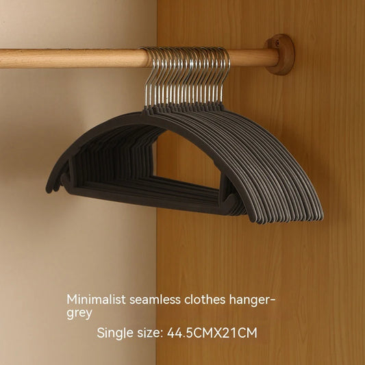 Cintre semi-rond imprégné, sans couture, pour vêtements épais, avec support antidérapant en acier inoxydable pour adultes