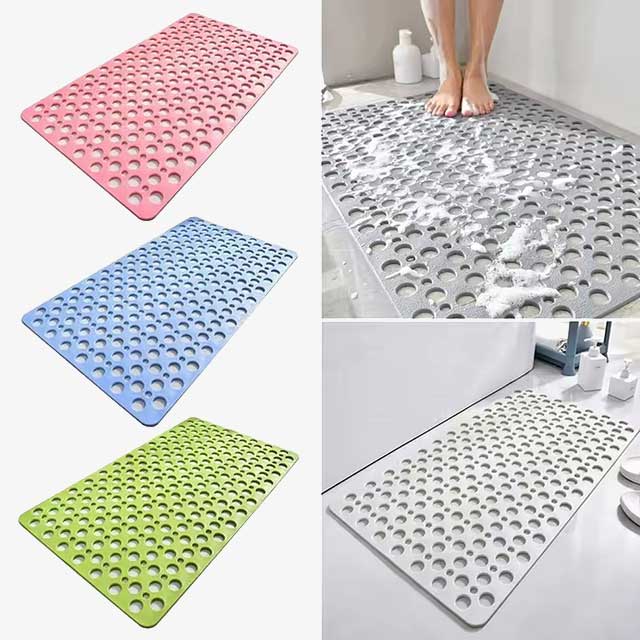 Extra Porous Large Bath Mat – Non-Slip Bathtub Shower Mat with Strong Suction, Anti-Mold TPE for Kitchen & Bathroom Use