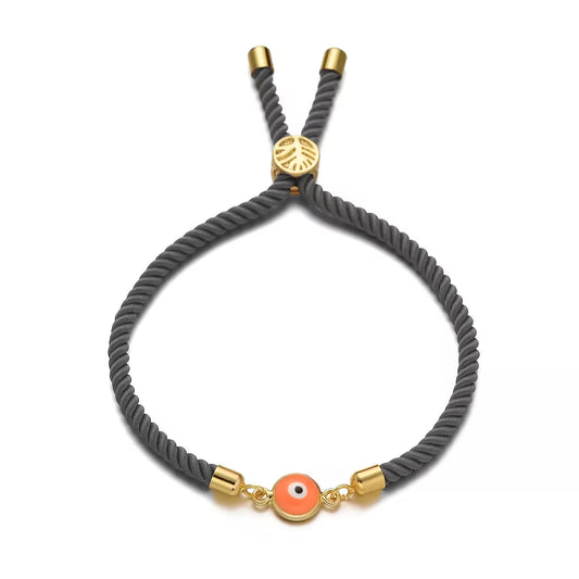 Bracelet ajustable à breloques en corde (EGBT311)