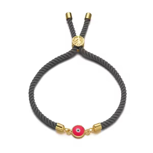 Bracelet ajustable à breloques en corde (EGBT311)