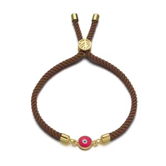 Bracelet ajustable à breloques en corde (EGBT311)