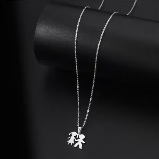 قلادات عائلية من الفولاذ المقاوم للصدأ للأولاد والبنات (EGN192)