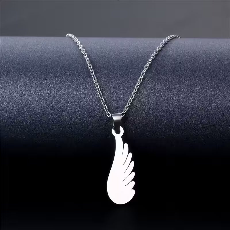 Collier unisexe avec pendentif plume (EGN185)