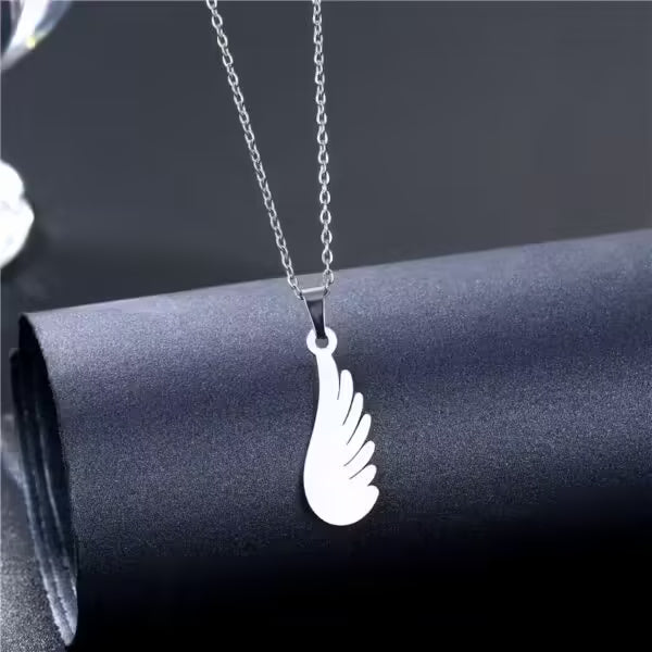 Collier unisexe avec pendentif plume (EGN185)