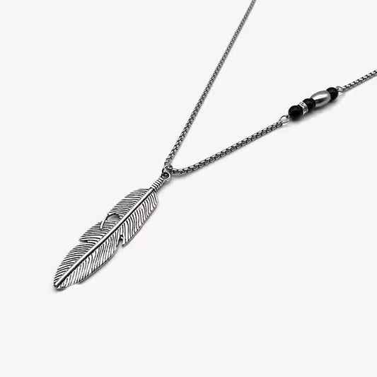 قلادة ريشة عتيقة (EGN062) 