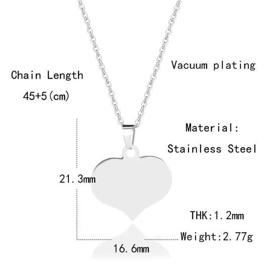 قلادة نسائية على شكل قلب مملوء (EGN161)