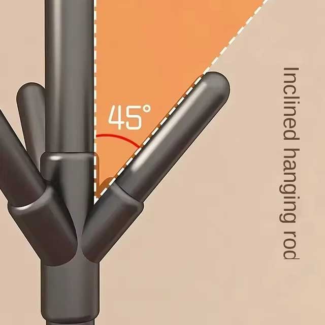 Floor Standing Clothes Rack - Tree Branch Shape Multi-Hook Mobile Coat Rack for Home, Living Room & Clothing Storage