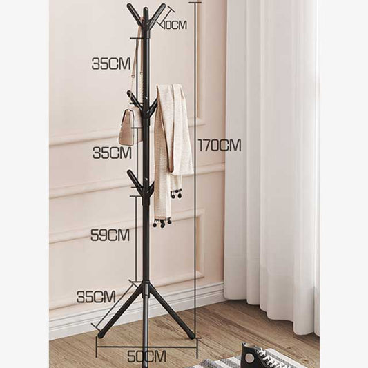 Floor Standing Clothes Rack - Tree Branch Shape Multi-Hook Mobile Coat Rack for Home, Living Room & Clothing Storage
