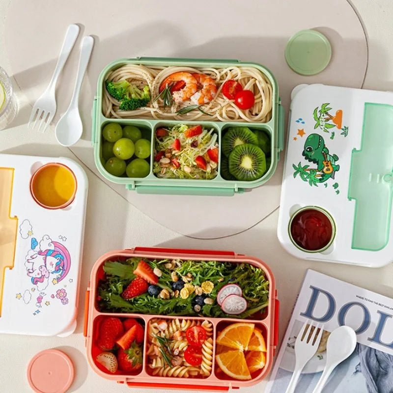 Boîte à déjeuner durable pour étudiant avec compartiments – Contenant alimentaire étanche pour l'école, les voyages et les repas quotidiens
