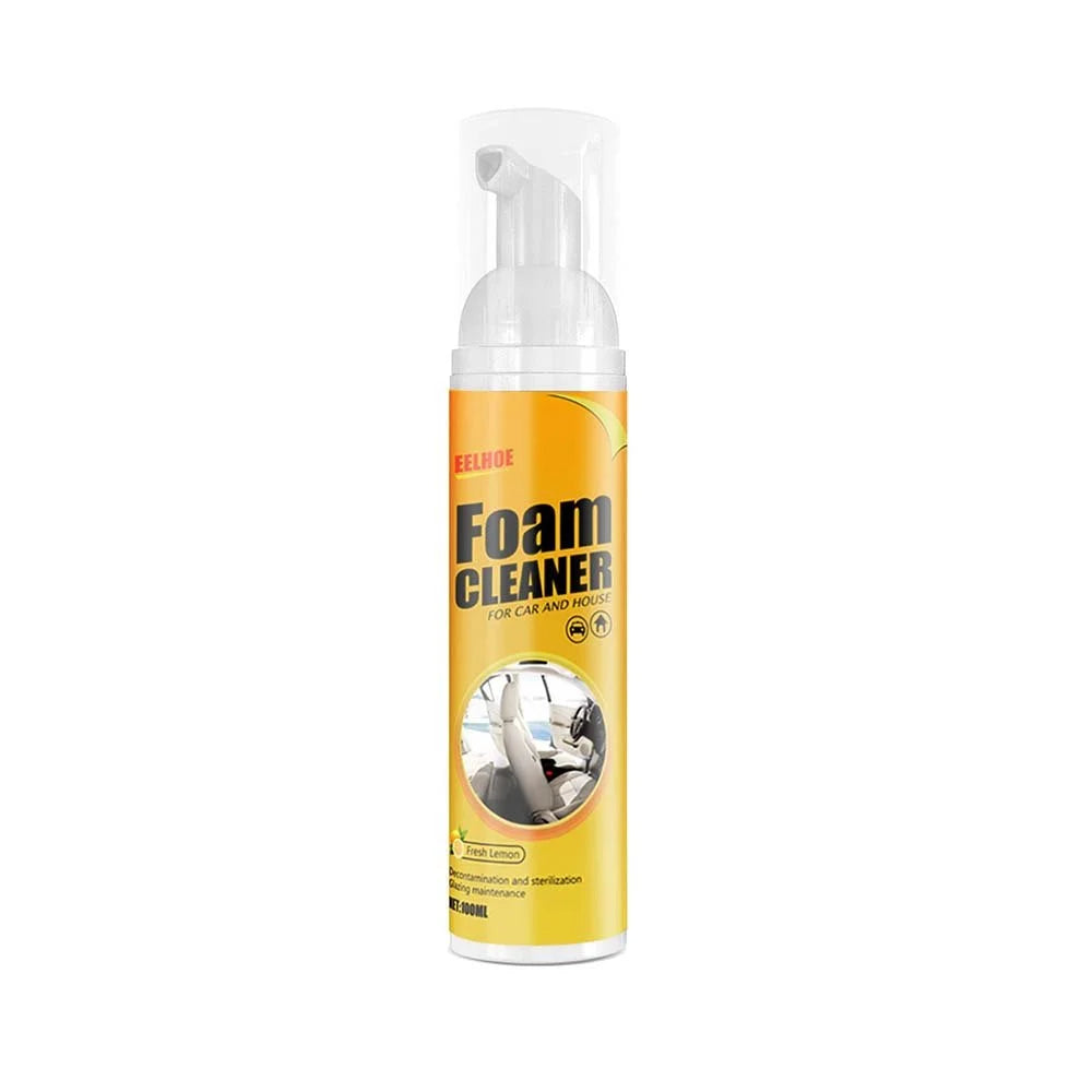 Nettoyant mousse multi-usage 100 ml – Spray détachant pour la maison et l'intérieur de voiture pour cuir, tissu et tapisserie