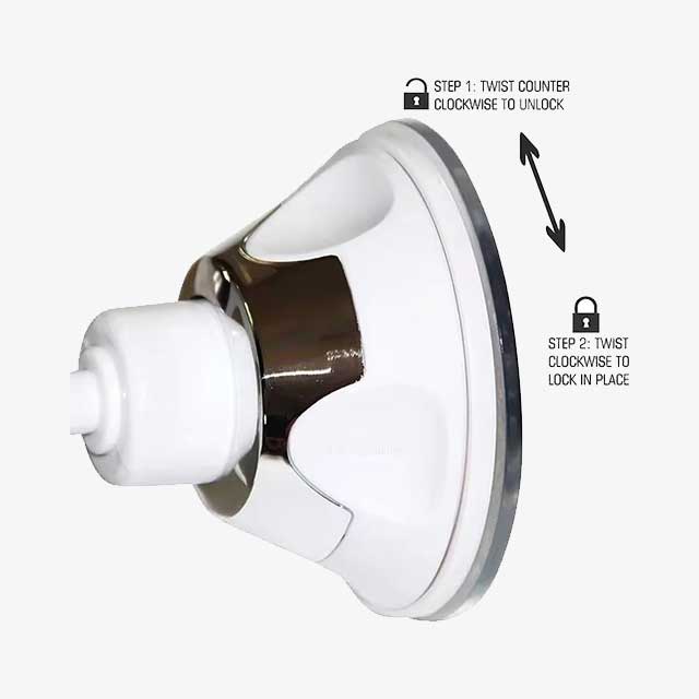 Fogless Makeup Mirror with Suction Cup Holder – 360° Rotation Round Shower & Shave Mirror, Fog-Free Bathroom Accessory