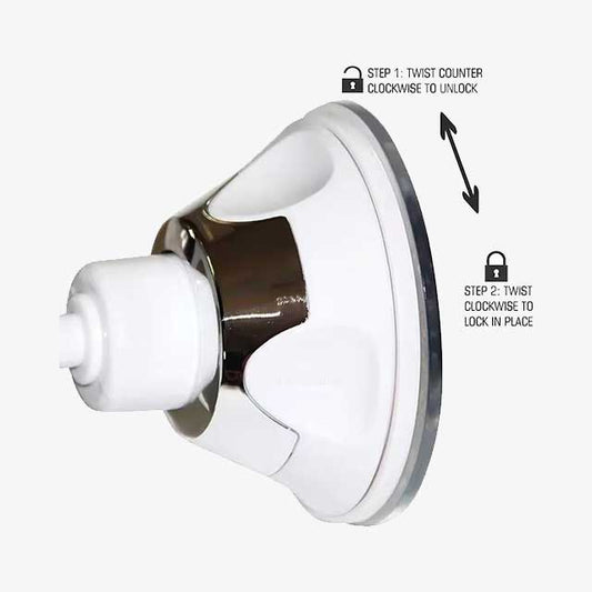 Fogless Makeup Mirror with Suction Cup Holder – 360° Rotation Round Shower & Shave Mirror, Fog-Free Bathroom Accessory