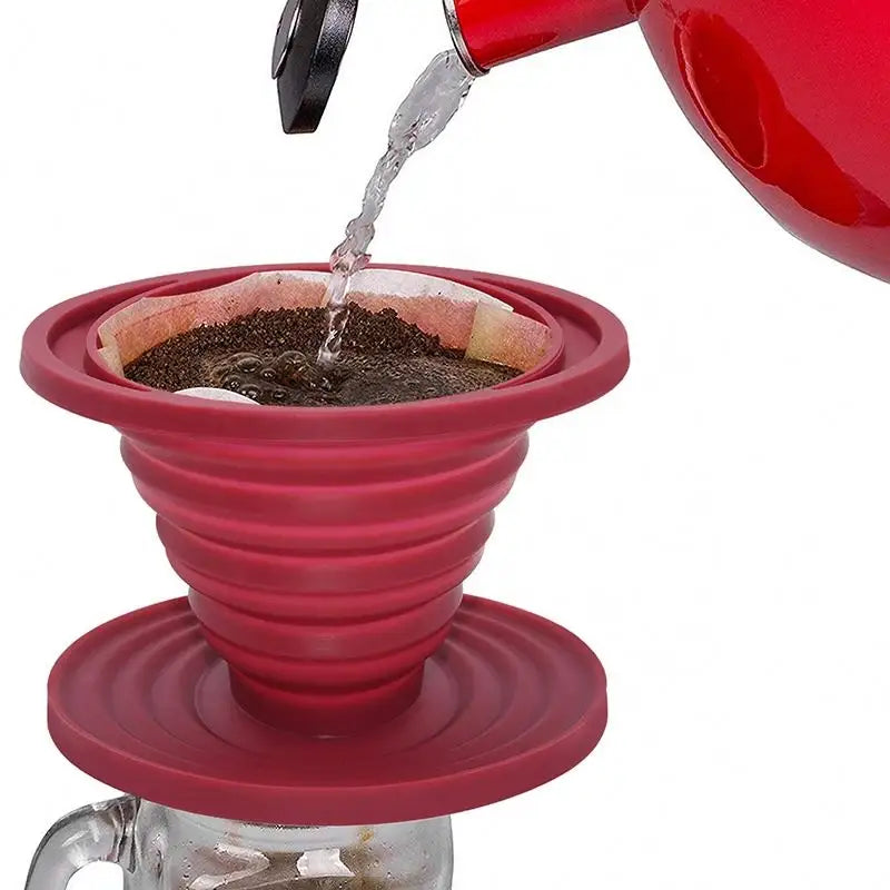 Foldable Camp Pour Cover Filter Silicone Coffee Dripper