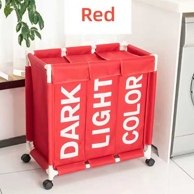 Foldable Laundry Basket with Rollers – Dirty Clothes Storage Bag, Household Classification Box for Clothes & Yoga Storage