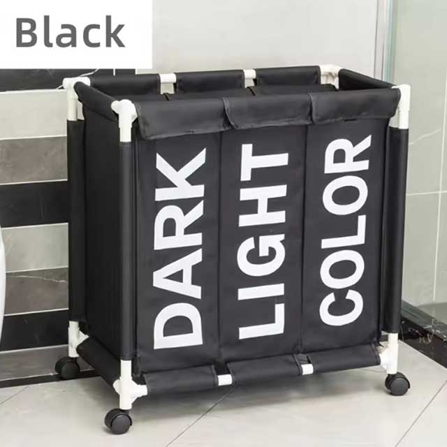 Foldable Laundry Basket with Rollers – Dirty Clothes Storage Bag, Household Classification Box for Clothes & Yoga Storage