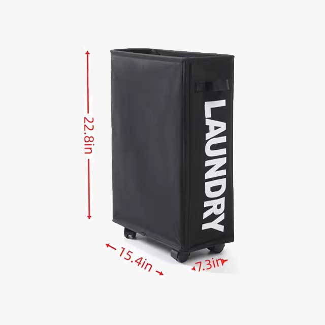 Foldable Laundry Basket with Rollers – Dirty Clothes Storage Bag, Household Classification Box for Clothes & Yoga Storage