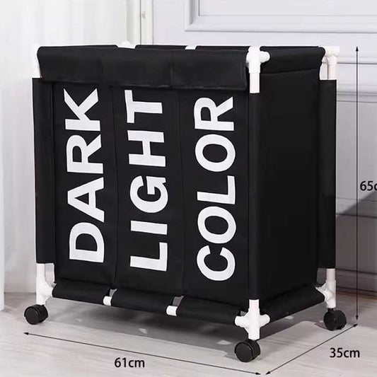 Foldable Laundry Basket with Rollers – Dirty Clothes Storage Bag, Household Classification Box for Clothes & Yoga Storage