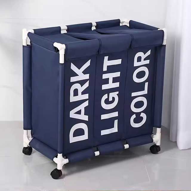 Foldable Laundry Basket with Rollers – Dirty Clothes Storage Bag, Household Classification Box for Clothes & Yoga Storage