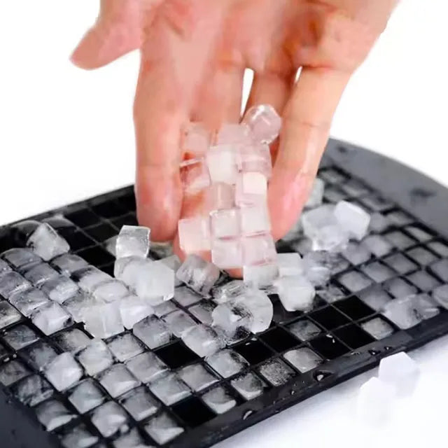 Food Grade 160 Cavity Silicone Ice Cube Tray - Mini Small Square Mold for Ice Cream & Kitchen Use