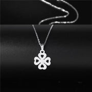 Four Heart Stainless Steel Women Necklace(EGN193)