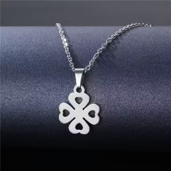 Four Heart Stainless Steel Women Necklace(EGN193)