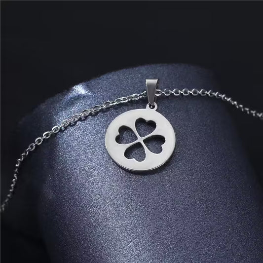Four Hearts Shape Pendant Necklace