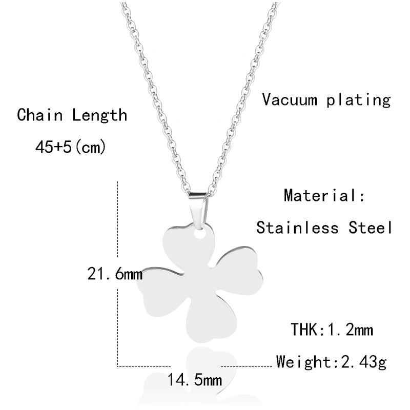 Collier pendentif magnétique trèfle à quatre feuilles pour femme (EGN181)