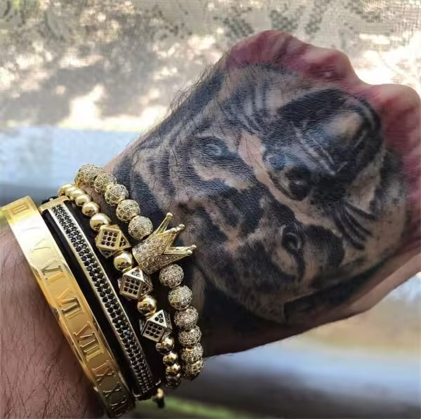 Four Pieces Set Adjustable Shamballa Bracelets (EGBT263)