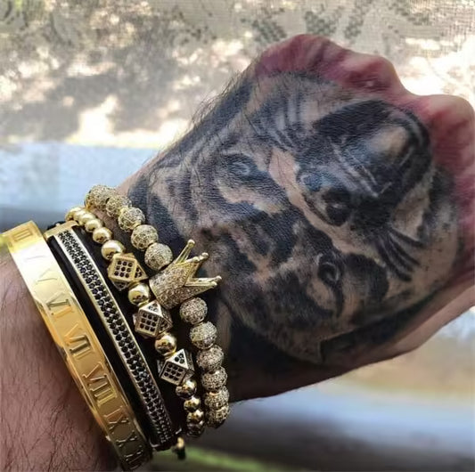 Ensemble de quatre bracelets Shamballa ajustables (EGBT263)