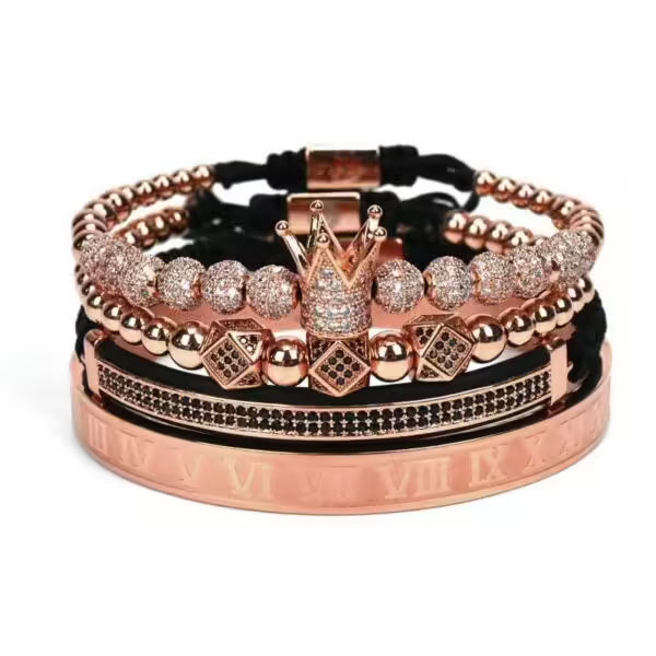 Four Pieces Adjustable Shamballa Bracelets Set EGBT263