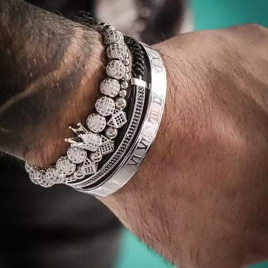 Ensemble de quatre bracelets Shamballa ajustables (EGBT263)