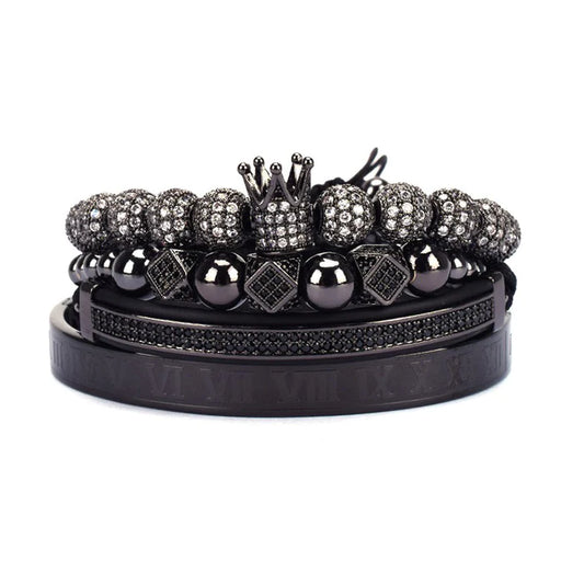 Ensemble de quatre bracelets Shamballa ajustables (EGBT263)