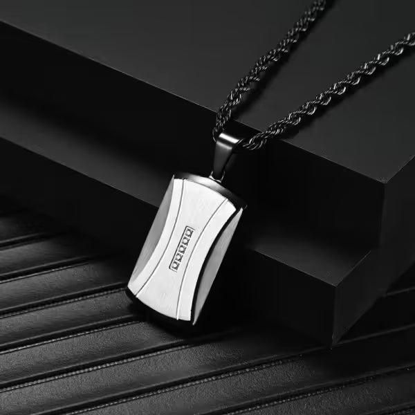 Collier pendentif double couche à quatre points de zircon (EGN107)