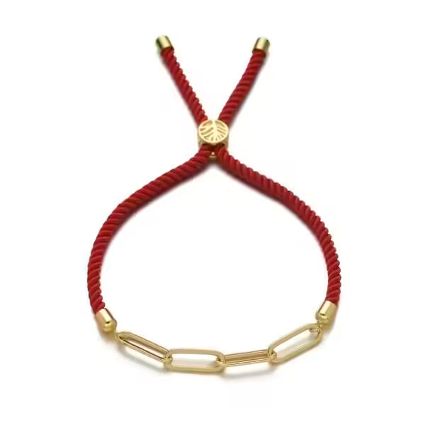Bracelet géométrique ajustable en corde pour femme (EGBT307)