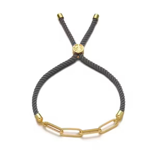 Bracelet géométrique ajustable en corde pour femme (EGBT307)