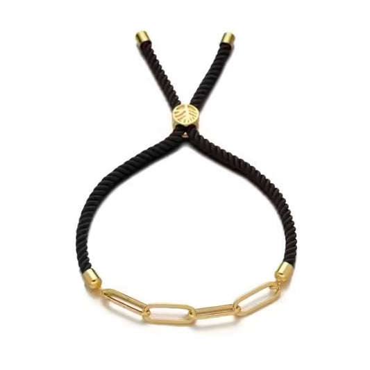 Bracelet géométrique ajustable en corde pour femme (EGBT307)