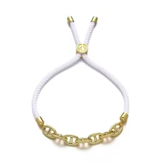 Bracelet géométrique ajustable en corde pour femme (EGBT307)