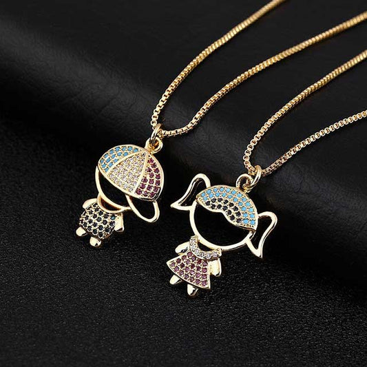 girl boy couple pendant necklaceegn136 gallery img 9