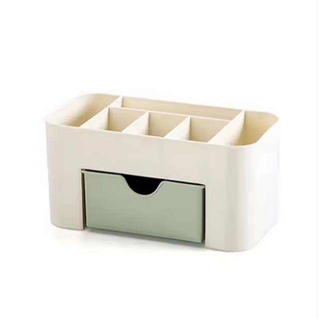 Acrylic Makeup Organizer Storage Box with Drawer – Cosmetic Holder for Lipstick, Brushes &amp; Cotton SwabsAcrylic Makeup Organizer Storage Box with Drawer – Cosmetic Holder for Lipstick, Brushes &amp; Cotton Swabs