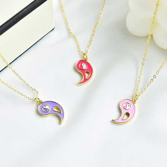 half yin yang sign pendant women necklace egn103 gallery img 5