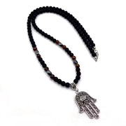 Collier de perles avec pendentif Hamsa (EGN139)